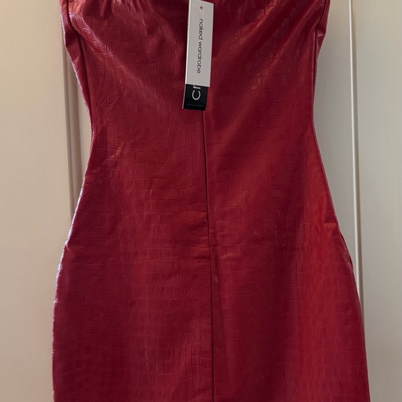 Naked Wardrobe Red Strapless Dress size SM - Picture 2 of 6